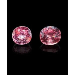 Two Natural Pink Spinels Both With Authentication Reports